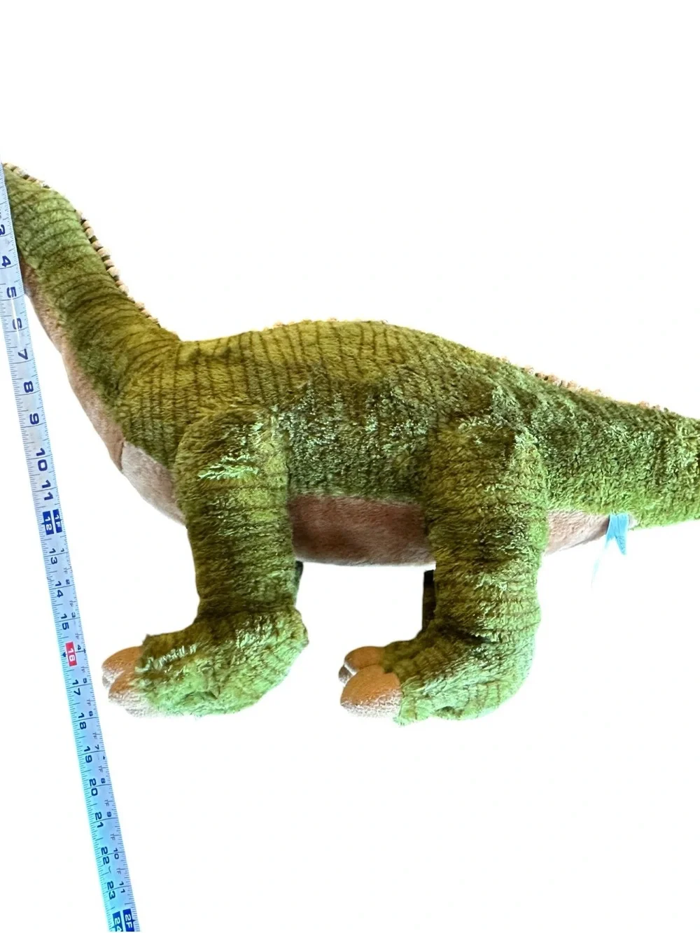 Fiesta Vtg Stuffed Plush Green Jumbo Dinosaur Large 36” Brontosaurus Nursery Tan